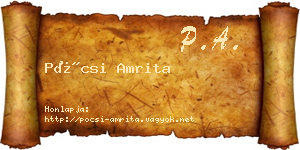Pócsi Amrita névjegykártya